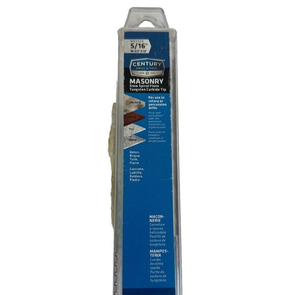 CENTURY Drill & Tool Slow Spiral Masonry Drill Bit 5/16 x 12 in  87320 - Picture 2 of 3
